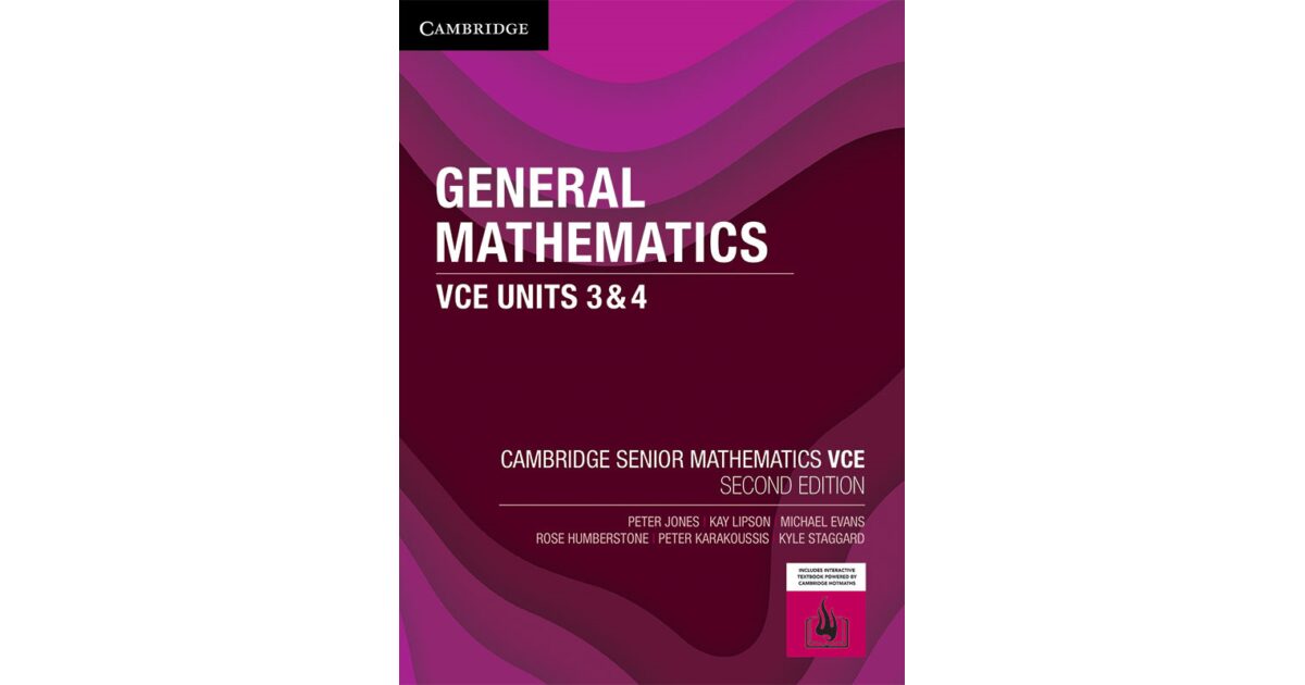 Vce Math Textbook Lilydale Books | CAMBRIDGE SENIOR MATHS: GENERAL MATHS VCE UNITS 3&4…
