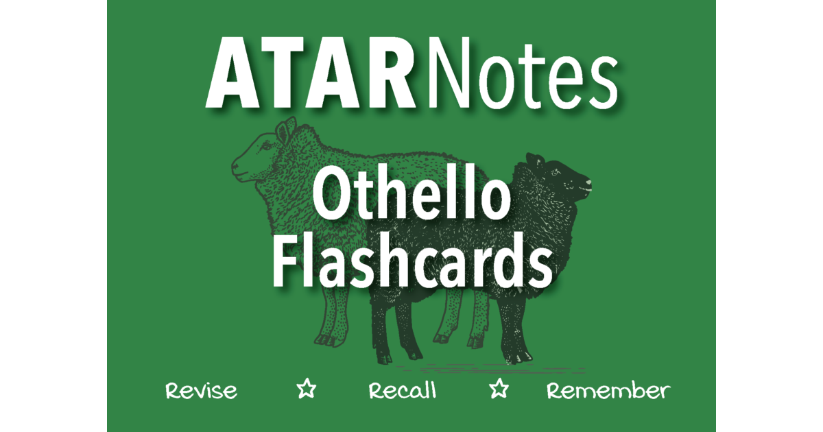 Lilydale Books | ATAR NOTES OTHELLO FLASHCARDS