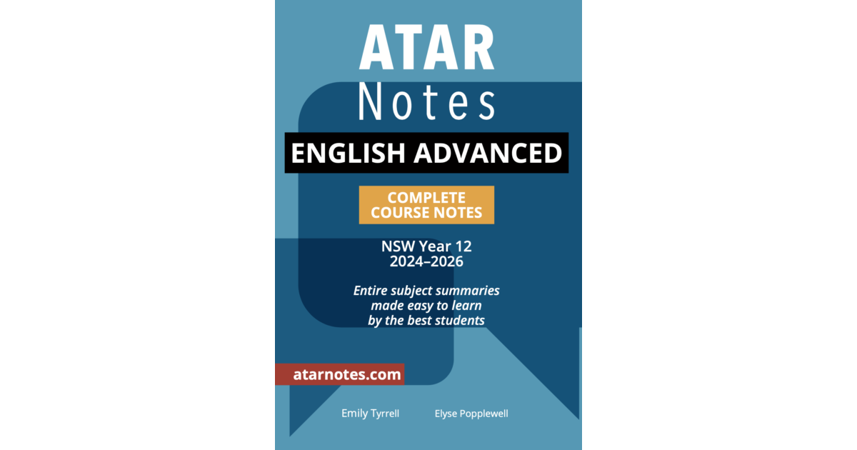 Lilydale Books | ATAR NOTES HSC ENGLISH ADVANCED YEAR 12 NOTES…