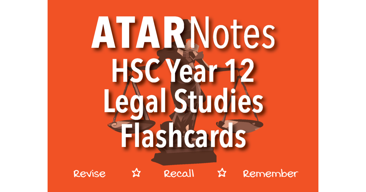 Lilydale Books | ATAR NOTES HSC LEGAL STUDIES YEAR 12 FLASHCARDS