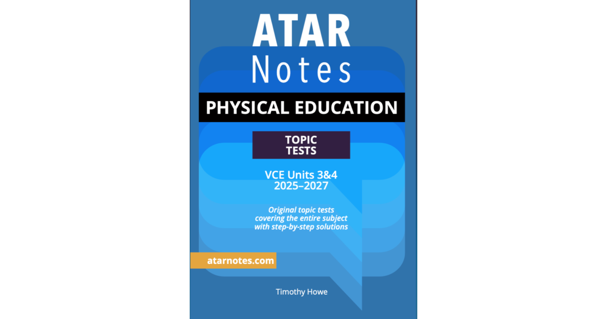 Lilydale Books | ATAR NOTES VCE PHYSICAL EDUCATION UNITS 3&4 TOPIC…