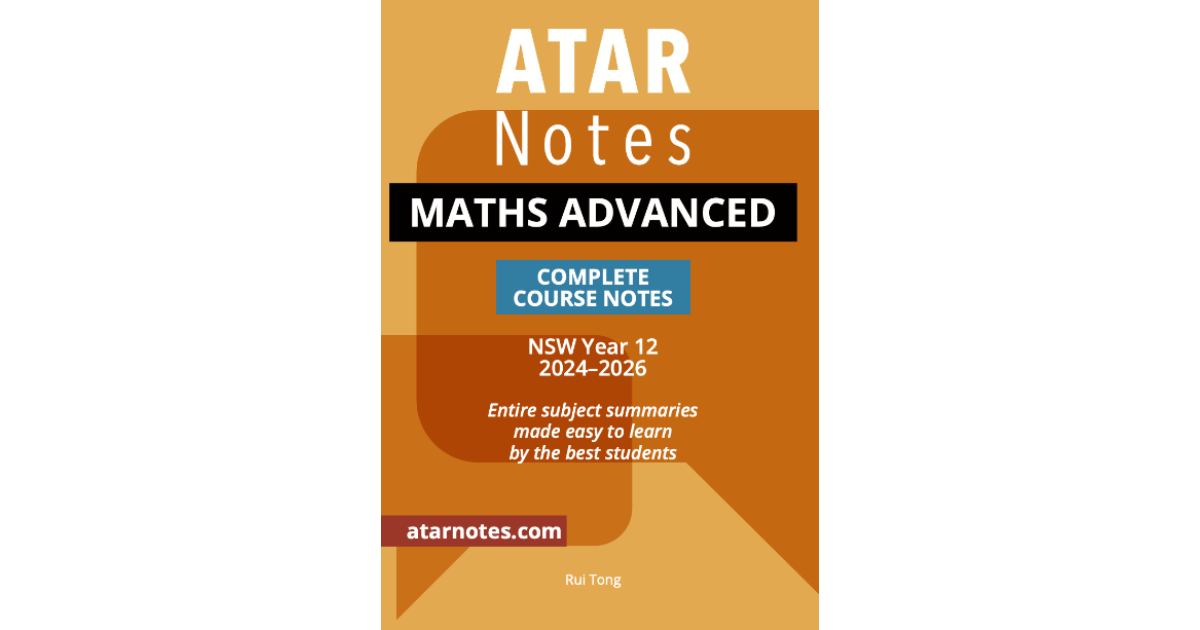 Lilydale Books | ATAR NOTES HSC MATHEMATICS ADVANCED YEAR 12 NOTES…