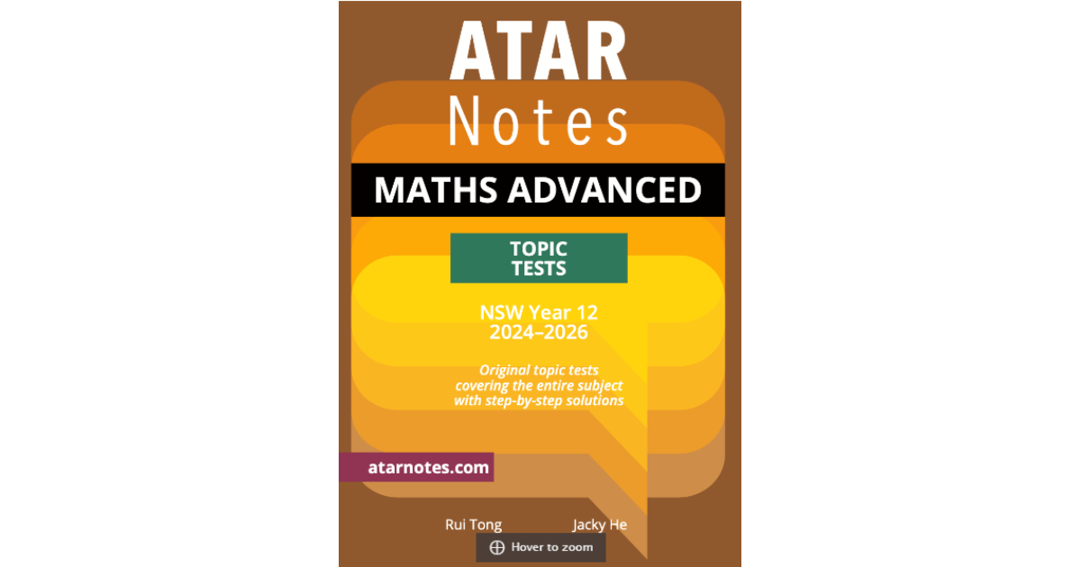 Lilydale Books | ATAR NOTES HSC MATHEMATICS ADVANCED YEAR 12 TOPIC…