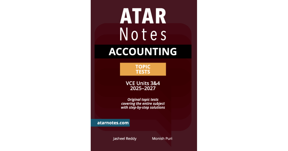 Lilydale Books | ATAR NOTES VCE ACCOUNTING UNITS 3&4 TOPIC TESTS…