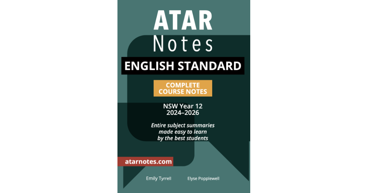Lilydale Books | ATAR NOTES HSC ENGLISH STANDARD YEAR 12 NOTES…