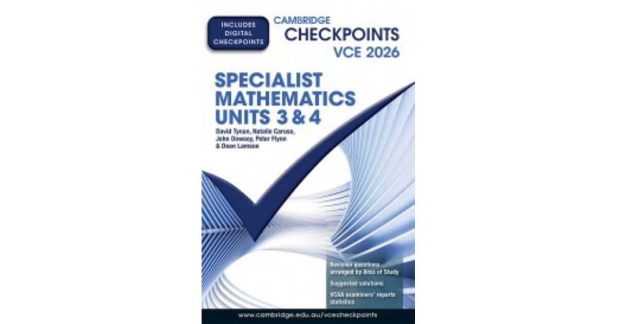 Vce Math Textbook Lilydale Books | CAMBRIDGE CHECKPOINTS VCE SPECIALIST MATHEMATICS…