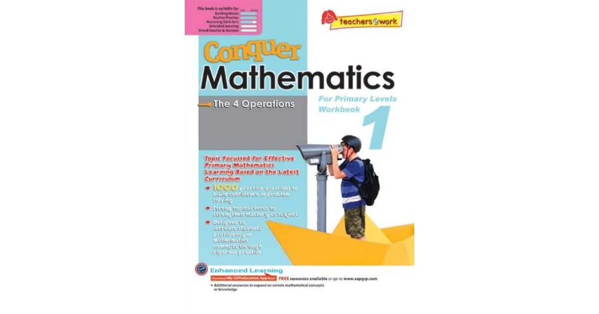 Letterboxing Math Lilydale Books | CONQUER MATHEMATICS BOOK 1: THE 4 OPERATIONS