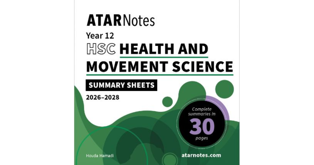 Lilydale Books | ATAR NOTES HSC YEAR 12 HEALTH AND MOVEMENT SCIENCE…