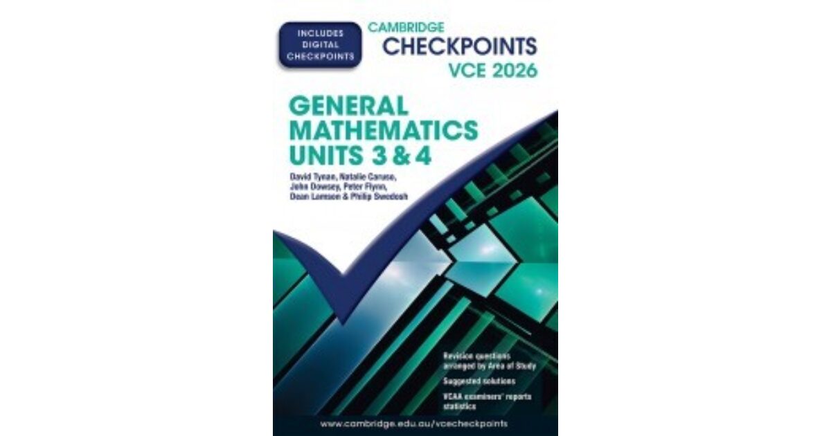 Vce Math Textbook Lilydale Books | CAMBRIDGE CHECKPOINTS VCE GENERAL MATHEMATICS UNITS…