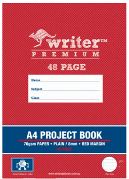 48 PAGE A4 PROJECT BOOK 8MM