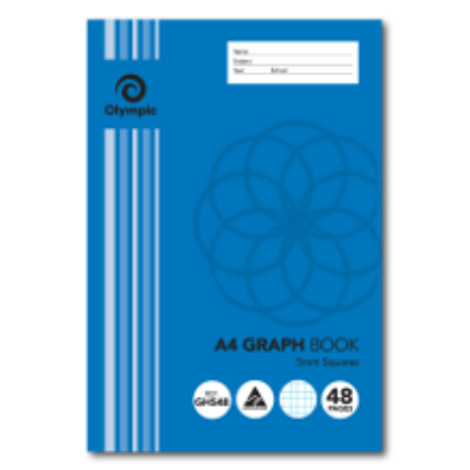 Lilydale Books | 48 PAGE A4 EXERCISE GRAPH BOOK 5MM