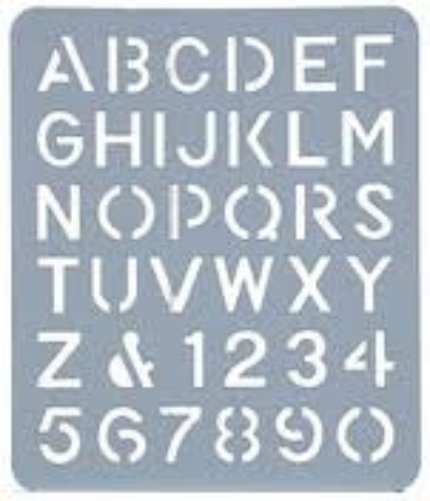 3444 Web Image 20111130 0 LETTERING STENCIL RADIANT 19 MM