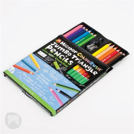 12 JUMBO MICADOR TRIANGLE PENCILS