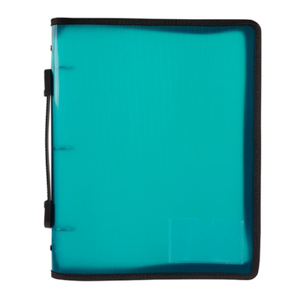 3 'O' RING BINDER A4 25MM WITH ZIPPER WITH HANDLE (GREEN)