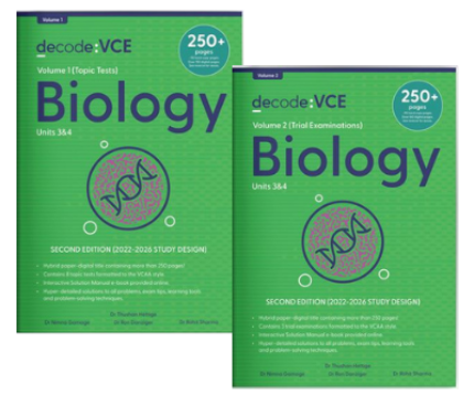 DECODE VCE BIOLOGY UNITS 3&4 2022 - 2026: TOPIC TEST AND EXAM VALUE BUNDLE 2E