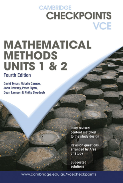 CAMBRIDGE CHECKPOINTS VCE MATHEMATICAL METHODS UNITS 1&2 + QUIZ ME MORE 4E