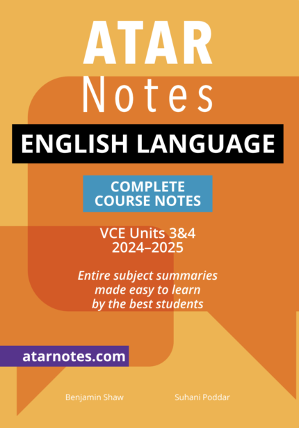 ATAR NOTES VCE ENGLISH LANGUAGE UNITS 3&4 NOTES (2024 - 2025)