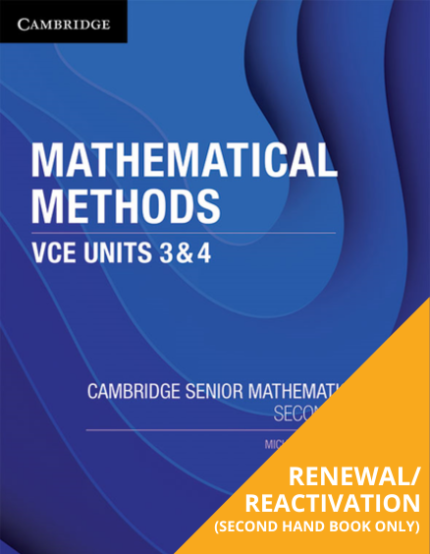 Lilydale Books | CAMBRIDGE SENIOR MATHS: MATHS METHODS VCE UNITS 3&4…