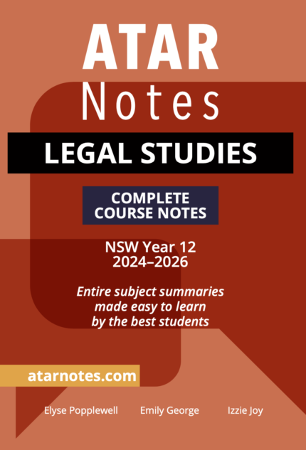 Lilydale Books | ATAR NOTES HSC LEGAL STUDIES YEAR 12 NOTES…