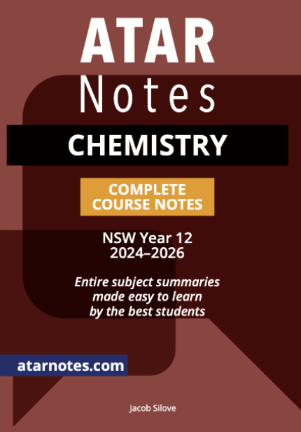 Lilydale Books | ATAR NOTES HSC CHEMISTRY YEAR 12 NOTES (2024-2026)