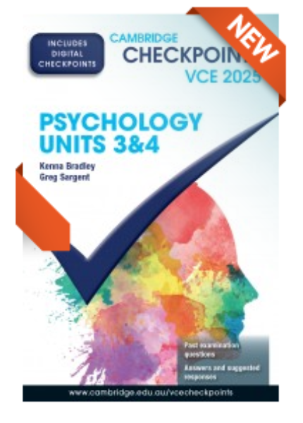 CAMBRIDGE CHECKPOINTS VCE PSYCHOLOGY UNITS 3&4 2025 + QUIZ ME MORE