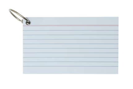 SYSTEM STUDY CARDS 127 x 76 MM RULED WITH RING (PACK OF 50)