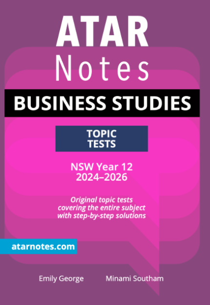Lilydale Books | ATAR NOTES HSC BUSINESS STUDIES YEAR 12 TOPIC TESTS…