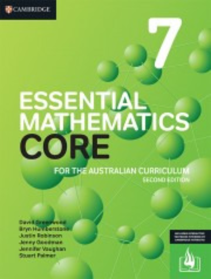 CAMBRIDGE ESSENTIAL MATHEMATICS CORE FOR THE AUSTRALIAN CURRICULUM YEAR 7 STUDENT BOOK + EBOOK 2E