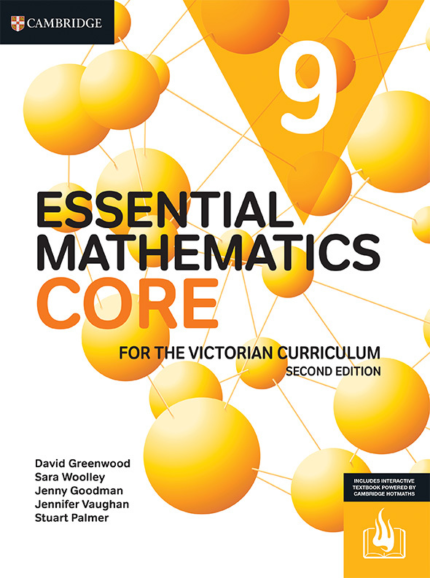 CAMBRIDGE ESSENTIAL MATHEMATICS CORE FOR THE VICTORIAN CURRICULUM YEAR 9 STUDENT BOOK + EBOOK 2E