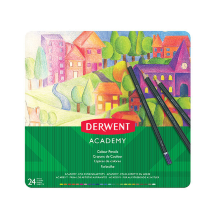 24 DERWENT ACADEMY COLOUR PENCILS