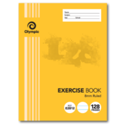 4342 Exercise Lilydale Books | 128 PAGE EXERCISE BOOK 225 x 175MM 8MM RULED