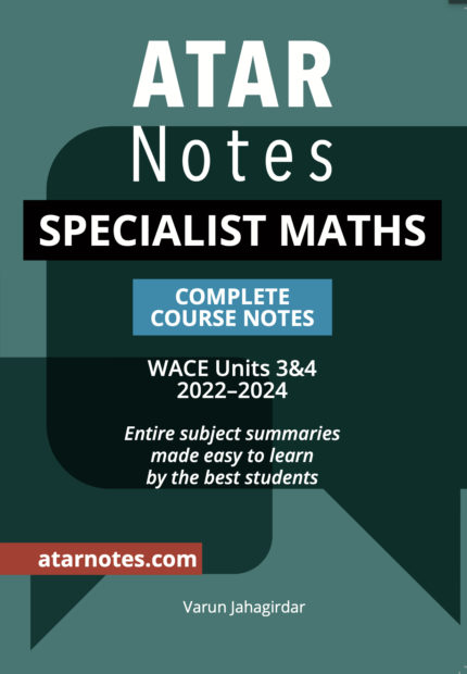 19552 Web Image 20220328 0 WACE Specialist Maths 3 4 Notes 2022 Cover