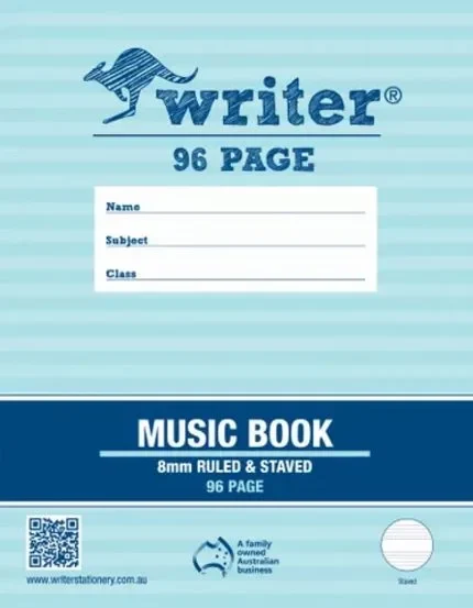 Lilydale Books | MUSIC BOOK 225 x 175 MM 96 PAGE