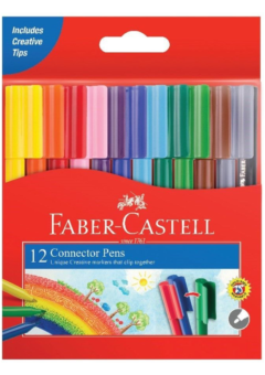 12 CONNECTOR PENS FABER CASTELL ASSORTED COLOURS Cover