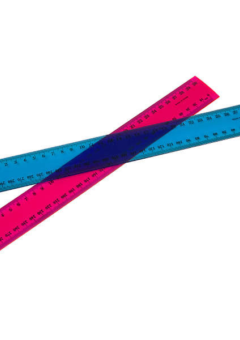RULER PLASTIC 40 CM CLEAR Cover