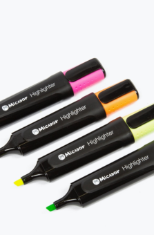 HIGHLIGHTERS ECO PACK OF 4 ASSORTED COLOURS
