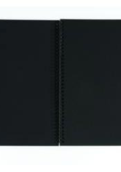 A3 VISUAL DIARY BLACK PAGES Cover