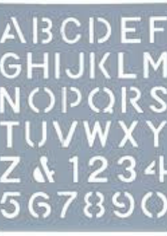LETTERING STENCIL RADIANT 19MM Cover