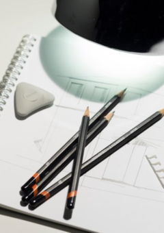 24 GRAPHIC DERWENT PENCILS 9B - 9H