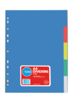 INDICE DIVIDERS A4 PVC 5 TAB COLOUR Cover