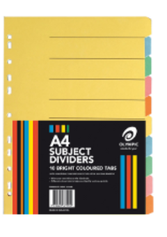 INDICE DIVIDERS A4 10 TAB COLOUR Cover