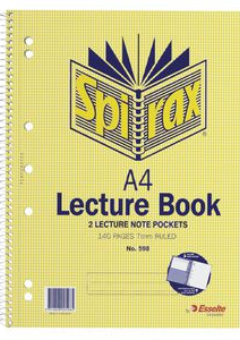SPIRAX A4 LECTURE BOOK 140 PAGE NO 598 Cover