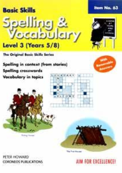 SPELLING / VOCABULARY LEVEL 3 YRS 5-8 (BASIC SKILLS NO 63) Cover
