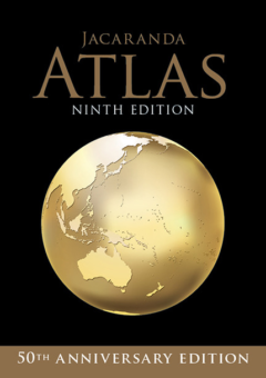 JACARANDA ATLAS FOR THE AUSTRALIAN CURRICULUM + EBOOK (INCLUDES MYWORLD ATLAS) 9E Cover