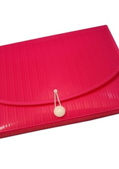 EXPANDING FILE A4 6 POCKET ELASTIC & BUTTON CLOSURE Cover