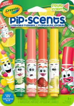 CRAYOLA WASHABLE PIP SCENTS BOX 4 FRUIT FARM Cover