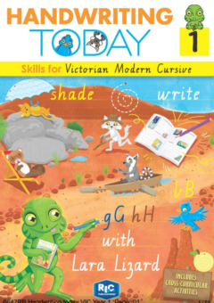 HANDWRITING TODAY: SKILLS FOR VICTORIAN MODERN CURSIVE YEAR 1 WORKBOOK Cover