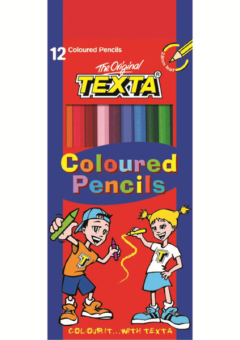 12 TEXTA COLOURED PENCILS & 12 TEXTA COLOURED MARKERS VALUE PACK