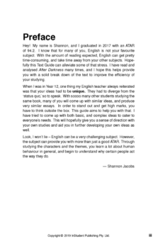 ATAR NOTES TEXT GUIDE: AFTER DARKNESS BY CHRISTINE PIPER