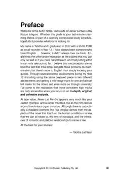 ATAR NOTES TEXT GUIDE: NEVER LET ME GO BY KAZUO IGHIGURO